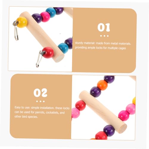Toyvian Vogelleiter Holz Kletterspielzeug für Papageien und Wellensittiche Stabile Stufige Schaukel mit Bunten Perlen Vielseitiges Käfigzubehör für Kleine Vögel und Nager Fördert Bewegung Toyvian Vogelleiter Holz Kletterspielzeug für Papageien und Wellensittiche Stabile Stufige Schaukel mit Bunten Perlen Vielseitiges Käfigzubehör für Kleine Vögel und Nager Fördert Bewegung von Toyvian
