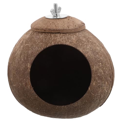 Toyvian Vogelnest Aus Kokosnussschale Natürliches Papageiennest Für Sittiche Unzertrennliche Nymphensittiche – Vogelhaus Als Gartendekoration Im Freien von Toyvian