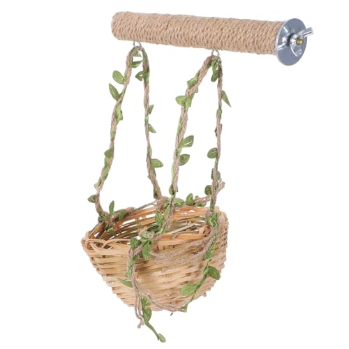 Toyvian Vogelnestspielzeug aus Stroh Papageien Schaukeln Papageien Klettergerüst Vogel Käfig Zubehör Vogel Spielplatz Vogelschwungständer Vogelständer Barsch Vogelzubehör hölzern Toyvian Vogelnestspielzeug aus Stroh Papageien Schaukeln Papageien Klettergerüst Vogel Käfig Zubehör Vogel Spielplatz Vogelschwungständer Vogelständer Barsch Vogelzubehör hölzern von Toyvian
