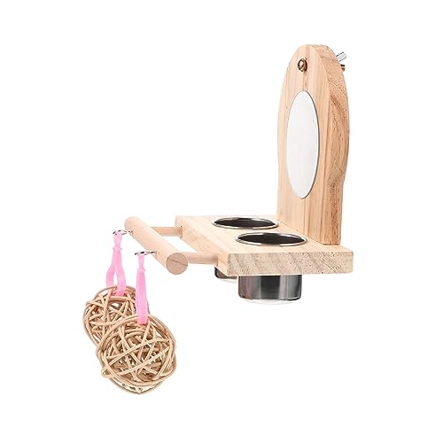 Toyvian Vogelspielzeug Mit Futter Und Wasserschale Hängende Futterstation Für Papageien Und Wellensittiche Multifunktionales Design Fördert Bewegung von Toyvian