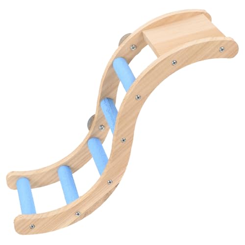 Toyvian Vogelspielzeug Papageien Kletterleiter aus Holz Hängende Vogelkäfig Leiter für Wellensittiche und Kleine bis Mittelgroße Vögel Interaktives Kauspielzeug zur Krallenpflege und von Toyvian