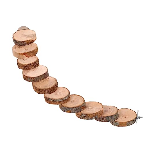 Toyvian Holz Leiter Vogel Spielzeug Sittich Balance Käfig Zubehör Hamster Kauen Plattform Papagei Ausruhen Trainieren Hergestellt Aus Hochwertigem Holz Geschmacksneutral Und Unschädlich von Toyvian