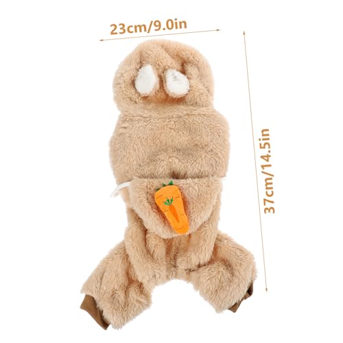 Toyvian Warmer Hundemantel mit Kapuze Fleece Gefüttert für Kleine Hunde Niedliches Karotten Design Anliegend und rutschfest für Herbst und Winter für und Outdoor Aktivitäten von Toyvian