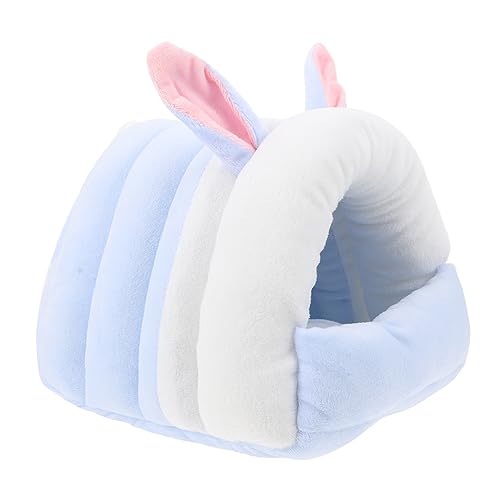 Toyvian Warmes Baumwollnest Bettwäsche Hamster warmes Hamsternest winterliches Haustierbett kleine Tiere nisten Hamsterbett zu Hause Warmes Hamsterhaus Hamsterversteck Baumwolle Blau von Toyvian