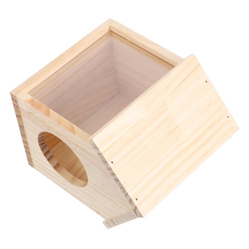 Toyvian Transparente Hamster-Hideout Und Futter- Wasserplattform Aus Holz Kleintierhaus Für Hamster Und Kleine Tiere Für Spielen Und Entspannen Leicht Zu Reinigen Beobachten von Toyvian