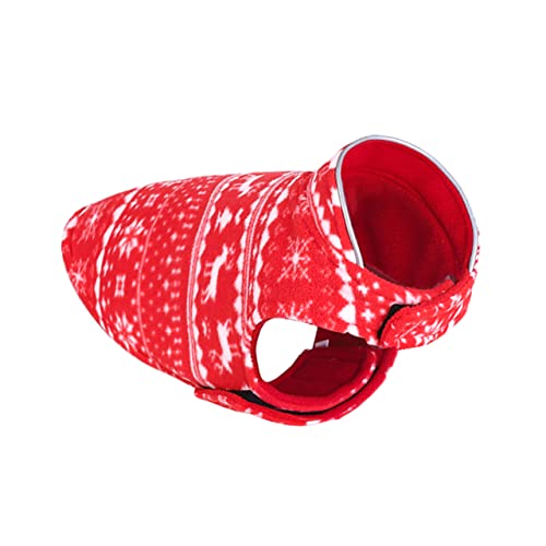 Toyvian Weihnachtlicher Hundemantel für Kleine Haustiere Doppelseitige Rote Hundekleidung aus Fleece Atmungsaktiv für Winteraktivitäten und Festliche Anlässe Toyvian Weihnachtlicher Hundemantel für Kleine Haustiere Doppelseitige Rote Hundekleidung aus Fleece Atmungsaktiv für Winteraktivitäten und Festliche Anlässe von Toyvian