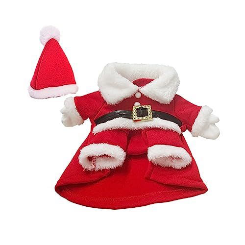 Toyvian Weihnachtliches Haustierkleid für Kleine Hunde und Katzen Wärmendes Rotes und Weißes Winterkostüm mit Buchstabenprint Bequemes Langlebiges Shirt für und Festtage von Toyvian