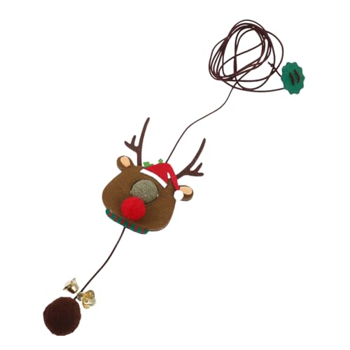 Toyvian Weihnachtliches Katzen zum Aufhängen Elastisches Langlebiges Katzenspielzeug für Kätzchen Interaktiver Türhänger zur Selbstbeschäftigung und Kratzschutz von Toyvian