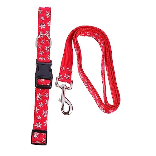 Toyvian Weihnachtliches Verstellbares Hundehalsband und Leine Set aus Strapazierfähigem Atmungsaktiv und Hautfreundlich für Kleine bis Mittlere Hunde Geeignet für Party Spaziergang und Toyvian Weihnachtliches Verstellbares Hundehalsband und Leine Set aus Strapazierfähigem Atmungsaktiv und Hautfreundlich für Kleine bis Mittlere Hunde Geeignet für Party Spaziergang und von Toyvian