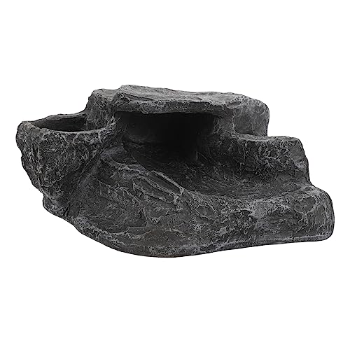 Toyvian Widerstandsfähige Schildkröten Sonnenplattform aus Resin Multifunktionale Terrarienfreundliche Kletterrampe und Dekoration Leicht zu Installieren Felsoptik für Aquarium und von Toyvian