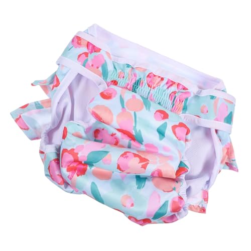Toyvian Wiederverwendbare Waschbare Hundewindel mit Atmungsaktivem Material und Buntem Druck Schützende Welpenhose für Weibliche Hunde Komfortable Hygienische Schutzhose zur von Toyvian