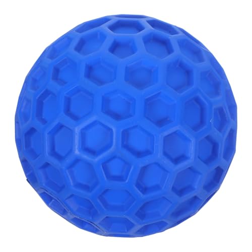 Toyvian Zahnmahlenkugelspielzeug Hundespielzeug quietscht kleine Haustierspielzeuge Kauen Molar Sticks für Haustiere Wackeliges Ballspielzeug für Hunde Gummi Blue von Toyvian