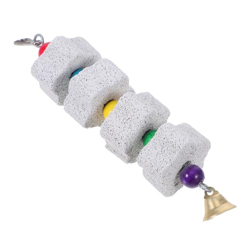 Toyvian Zeichenfolge Backenzahn nager Vogelmineralblock Vogelmühle Vogelschnabel-Schleifstein Kleintierspielzeug für Ratten Schleifstein für Papageienschnabel Mineralien von Toyvian