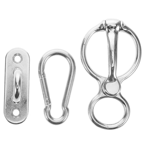 Toyvian Zubehör für Pferdeshows Pferdeausstattung Pferdetraining Pferde Ausstattung Pferdesicherheit Pferdepflege Pferdegebiss Anbindering für Pferde aus Edelstahl Rostfreier Stahl Silver von Toyvian