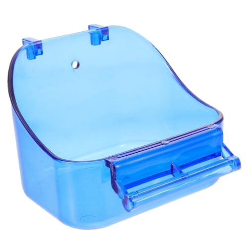 Toyvian hängende Vogelbadewanne vogelfutterspender vogelfutterhäuschen vogelfutterstelle Vogelkäfig-Dekoration Vogelkäfigzubehör Vogelkäfigbadewanne praktische Papageienbadewanne p.s Blue von Toyvian