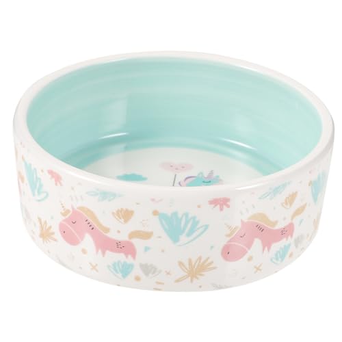Toyvian hundefutternapf pet Supplies pet Food Container näpfe für Katzen katzennäpfe hundeschale Dog Bowl Haustiere Haustierbedarf Tierfutterautomat aus Keramik Snackschale für Katzen Blue von Toyvian