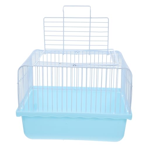 Toyvian tragbarer Vogelkäfig Transportkäfig für Vögel Haustier tragbarer Käfig Reisevogelkäfig für Sittiche Wellensittichkäfig Hamster tragen Käfig Mäusekäfig Abs Sky-Blue von Toyvian