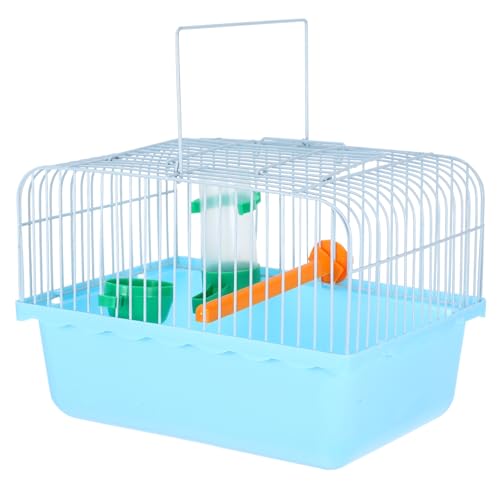 Toyvian tragbarer Vogelkäfig Vogel Reisen tragbarer Käfig Papageien-Reisekäfig Papageienträger Kanarienvogelkäfig klein Mäusekäfig für Haustiere Wellensittichkäfig Abs Blue Zufällige Farbe von Toyvian