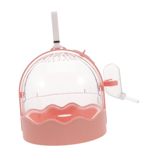 Tragbarer Hamster Transportkäfig Feenrosa Handgehaltener Käfig für Kleine Wie Hamster Zuckerglieder und Meerschweinchen für Reisen Camping und Outdoor von Toyvian