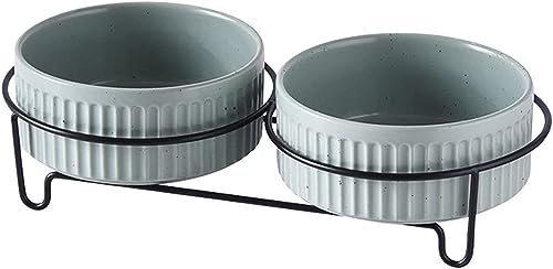 Suppenschüssel, Reisschüssel, Frühstücksschüssel, Katzennapf aus Keramik mit Ständer for Futter und Wasser, Moderne, niedliche, schwere, kleine Hundenäpfe, Weiß, 850 ml/2 (Color : Green, Size : 400m Suppenschüssel, Reisschüssel, Frühstücksschüssel, Katzennapf aus Keramik mit Ständer for Futter und Wasser, Moderne, niedliche, schwere, kleine Hundenäpfe, Weiß, 850 ml/2 (Color : Green, Size : 400m von TozLu