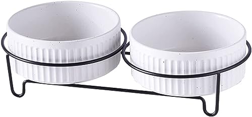 Suppenschüssel, Reisschüssel, Frühstücksschüssel, Katzennapf aus Keramik mit Ständer for Futter und Wasser, Moderne, niedliche, schwere, kleine Hundenäpfe, Weiß, 850 ml/2 (Color : White, Size : 400m Suppenschüssel, Reisschüssel, Frühstücksschüssel, Katzennapf aus Keramik mit Ständer for Futter und Wasser, Moderne, niedliche, schwere, kleine Hundenäpfe, Weiß, 850 ml/2 (Color : White, Size : 400m von TozLu