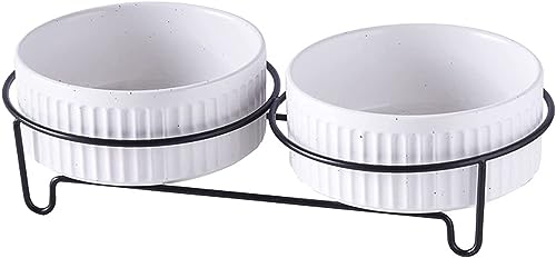 Suppenschüssel, Reisschüssel, Frühstücksschüssel, Katzennapf aus Keramik mit Ständer for Futter und Wasser, Moderne, niedliche, schwere, kleine Hundenäpfe, Weiß, 850 ml/2 (Color : White, Size : 850m Suppenschüssel, Reisschüssel, Frühstücksschüssel, Katzennapf aus Keramik mit Ständer for Futter und Wasser, Moderne, niedliche, schwere, kleine Hundenäpfe, Weiß, 850 ml/2 (Color : White, Size : 850m von TozLu