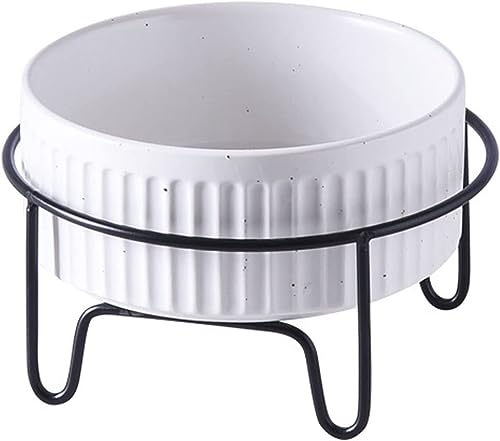 Suppenschüssel, Reisschüssel, Frühstücksschüssel, Katzennapf aus Keramik mit Ständer for Futter und Wasser, Moderne, niedliche, schwere, kleine Hundenäpfe, Weiß, 850 ml/2 (Color : White, Size : 850m Suppenschüssel, Reisschüssel, Frühstücksschüssel, Katzennapf aus Keramik mit Ständer for Futter und Wasser, Moderne, niedliche, schwere, kleine Hundenäpfe, Weiß, 850 ml/2 (Color : White, Size : 850m von TozLu