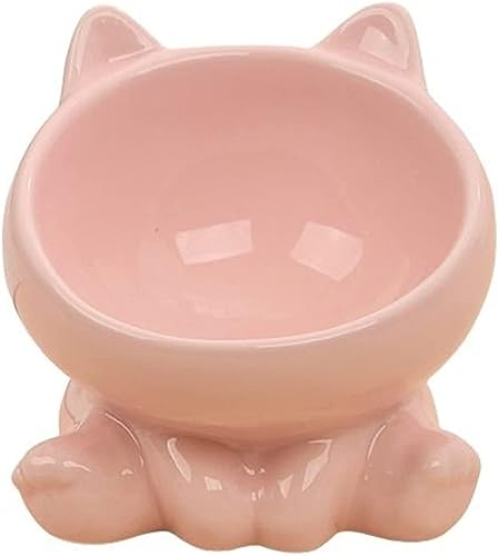 Suppenschüssel, Reisschüssel, Frühstücksschüssel, niedliche, katzenförmige, erhöhte, geneigte Keramik-Katzenschüssel, erhöhte, schräge, flach abgewinkelte Katzenschüssel, Größe for Katzen und kleine H Suppenschüssel, Reisschüssel, Frühstücksschüssel, niedliche, katzenförmige, erhöhte, geneigte Keramik-Katzenschüssel, erhöhte, schräge, flach abgewinkelte Katzenschüssel, Größe for Katzen und kleine H von TozLu