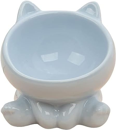 Suppenschüssel, Reisschüssel, Frühstücksschüssel, niedliche, katzenförmige, erhöhte, geneigte Keramik-Katzenschüssel, erhöhte, schräge, flach abgewinkelte Katzenschüssel, Größe for Katzen und kleine H Suppenschüssel, Reisschüssel, Frühstücksschüssel, niedliche, katzenförmige, erhöhte, geneigte Keramik-Katzenschüssel, erhöhte, schräge, flach abgewinkelte Katzenschüssel, Größe for Katzen und kleine H von TozLu