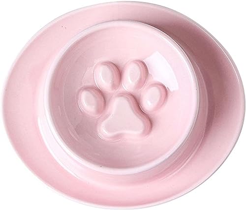 Suppenteller, Speiseteller, Suppenbecher, Katzennäpfe aus Keramik, Howise-Haustiernapf, Katzengeschirr for Futter und Wasser, 150 ml, Rosa (Color : Roze, Size : 150ml) von TozLu