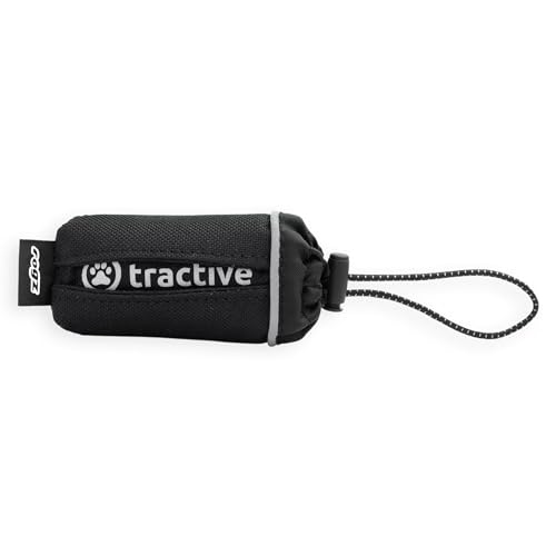 Tractive Tracker-Tasche. Befestige deinen GPS Tracker für Hunde sicher am Halsband (inkl. Klettbänder), Schwarz von Tractive