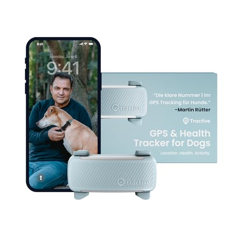 Tractive GPS Tracker Hund | 2025 Edition | Live-Ortung | Weglaufalarm | Aktivitätstracking | Gesundheitswarnungen | Bellverhalten | Empfohlen von Martin Rütter (Mint) von Tractive