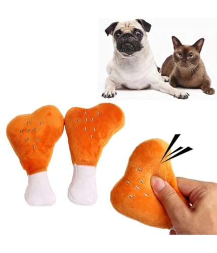 Trade Shop 13500 Plüschtier mit Hähnchen-Oberschenkel, weich, mit kleinem Klang aus Stoff für Hunde und Zähne Trade Shop 13500 Plüschtier mit Hähnchen-Oberschenkel, weich, mit kleinem Klang aus Stoff für Hunde und Zähne von Trade Shop