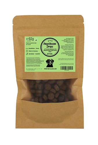 Angsthasen Hundedrops – Natürliche & zuckerfreie Hundeleckerlis mit sanften Bachblüten – Gesunde Hundesnacks für ängstliche & sensible Hunde – Premium Hundesnack Made in Germany – 60 Stück 92 g Angsthasen Hundedrops – Natürliche & zuckerfreie Hundeleckerlis mit sanften Bachblüten – Gesunde Hundesnacks für ängstliche & sensible Hunde – Premium Hundesnack Made in Germany – 60 Stück 92 g von Trade Teamwork