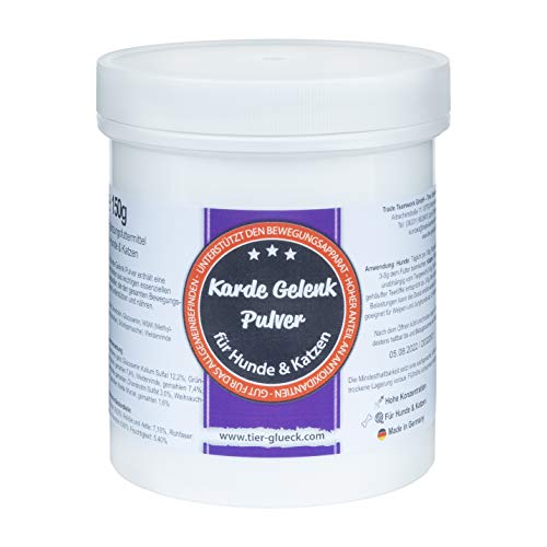 Trade Teamwork Karde Gelenk Pulver für Hunde und Katzen – 150 g mit Teufelskralle, Glucosamin und MSM Trade Teamwork Karde Gelenk Pulver für Hunde und Katzen – 150 g mit Teufelskralle, Glucosamin und MSM von Trade Teamwork