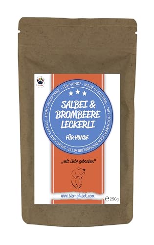 Trade Teamwork® Salbei & Brombeeren Leckerli mit Kamille - Für Hunde 250g Snack, Kekse/Hergestellt in Österreich von Trade Teamwork