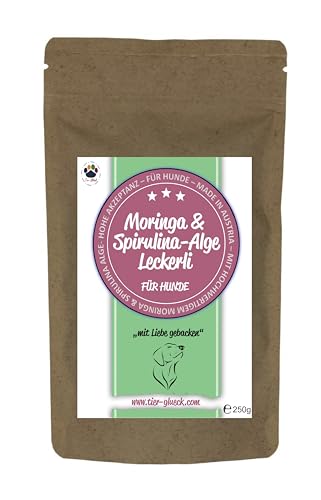 Trade Teamwork® glutenfreies Moringa & Spirulina Alge Leckerli - Für Hunde 250g Snack, Belohnung/Hergestellt in Österreich von Trade Teamwork