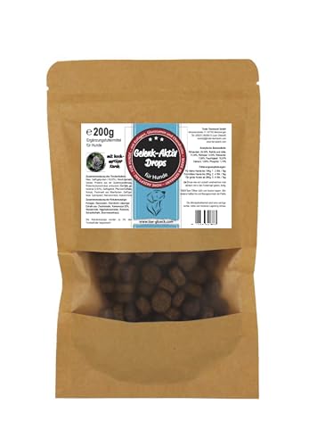 Trade Teamwork Gelenkerli Drops für Hunde – Leckerlis mit Kräuterextrakten wie Kollagen, Glucosamin, Teufelskralle, Karde und Chondroitin, 200g Trade Teamwork Gelenkerli Drops für Hunde – Leckerlis mit Kräuterextrakten wie Kollagen, Glucosamin, Teufelskralle, Karde und Chondroitin, 200g von Trade Teamwork