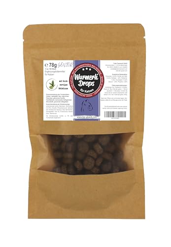 Wurmerli Drops Katze Senior – Natürliche Leckerlis für Senioren Katzen | Ergänzungsfuttermittel mit Aloe & Grüner Walnuss | Leckere Katzensnacks | 180 Stück, 78 g | Made in Germany Wurmerli Drops Katze Senior – Natürliche Leckerlis für Senioren Katzen | Ergänzungsfuttermittel mit Aloe & Grüner Walnuss | Leckere Katzensnacks | 180 Stück, 78 g | Made in Germany von Trade Teamwork