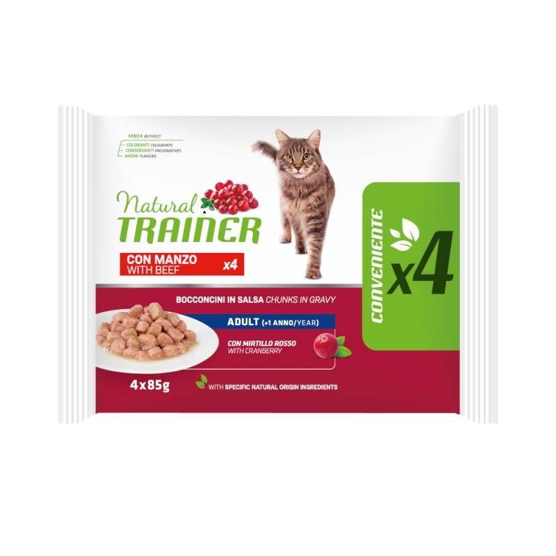 8 + 4 gratis! 12 x 85 g Natural Trainer - Adult Rind 8 + 4 gratis! 12 x 85 g Natural Trainer - Adult Rind von Trainer Natural Cat