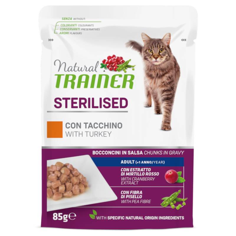 Natural Trainer Adult Sterilised  - 12 x 85 g Truthahn von Trainer Natural Cat