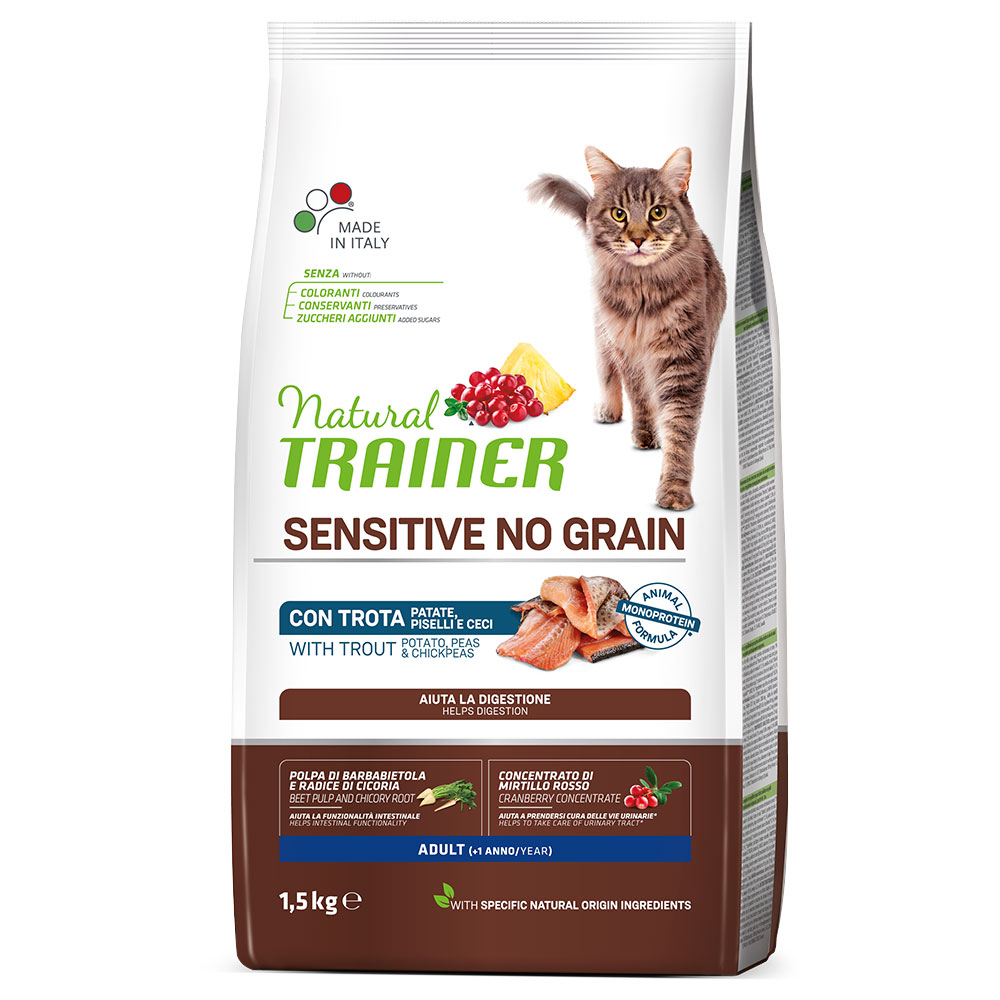 Natural Trainer Cat No Grain Forelle - Sparpaket: 2 x 1,5 kg von Trainer Natural Cat