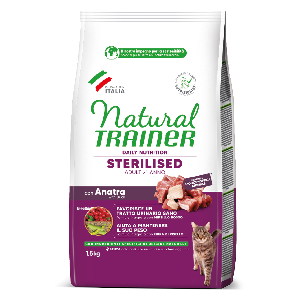 Natural Trainer Sterilised Ente - 1,5 kg von Trainer Natural Cat