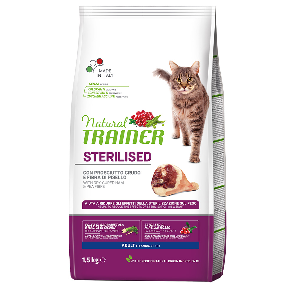 Natural Trainer Cat Sterilised mit Rohschinken - 1,5 kg von Trainer Natural Cat