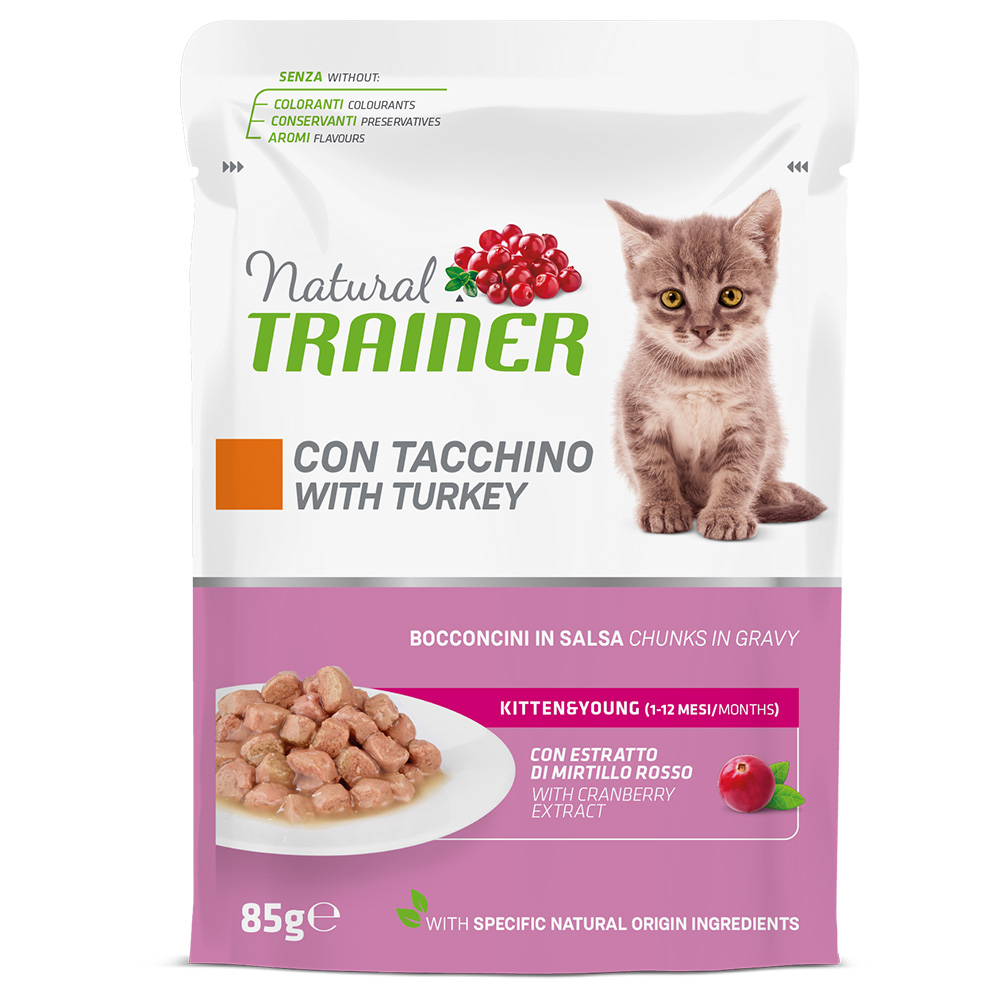 Natural Trainer Kitten & Young  - 12 x 85 g Truthahn von Trainer Natural Cat