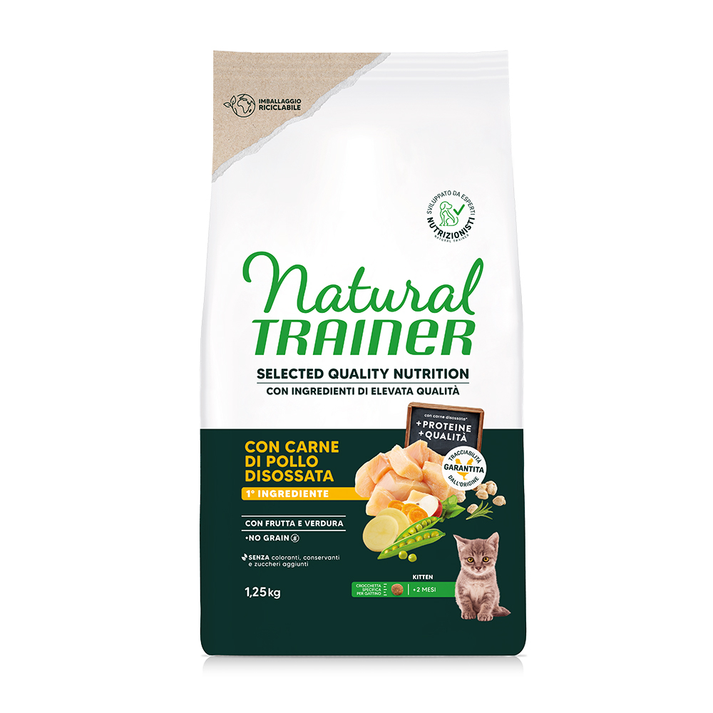Natural Trainer Selected Quality Nutrition Kitten Huhn - Sparpaket: 2 x 1,25 kg von Trainer Natural Cat