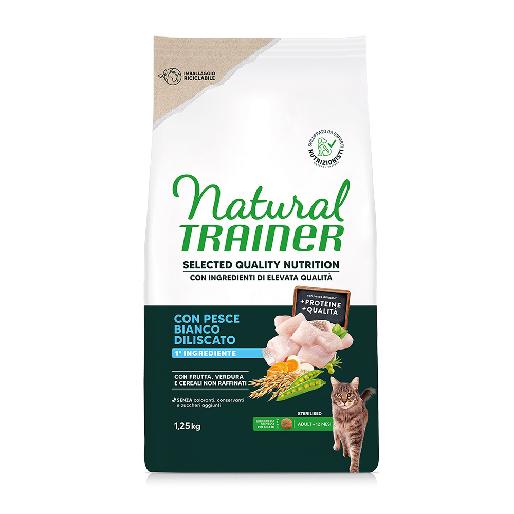Natural Trainer Selected Quality Nutrition Sterilised Weißfisch - Sparpaket: 2 x 1,25 kg von Trainer Natural Cat