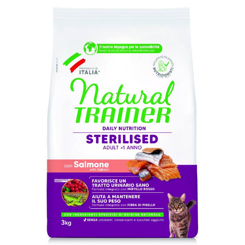 Natural Trainer Sterilised Lachs - 3 kg von Trainer Natural Cat
