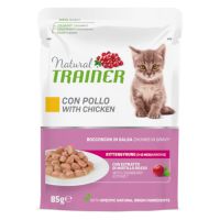 Natural Trainer zum Sonderpreis! - 24 x 85 g Kitten & Young Huhn von Natural Trainer