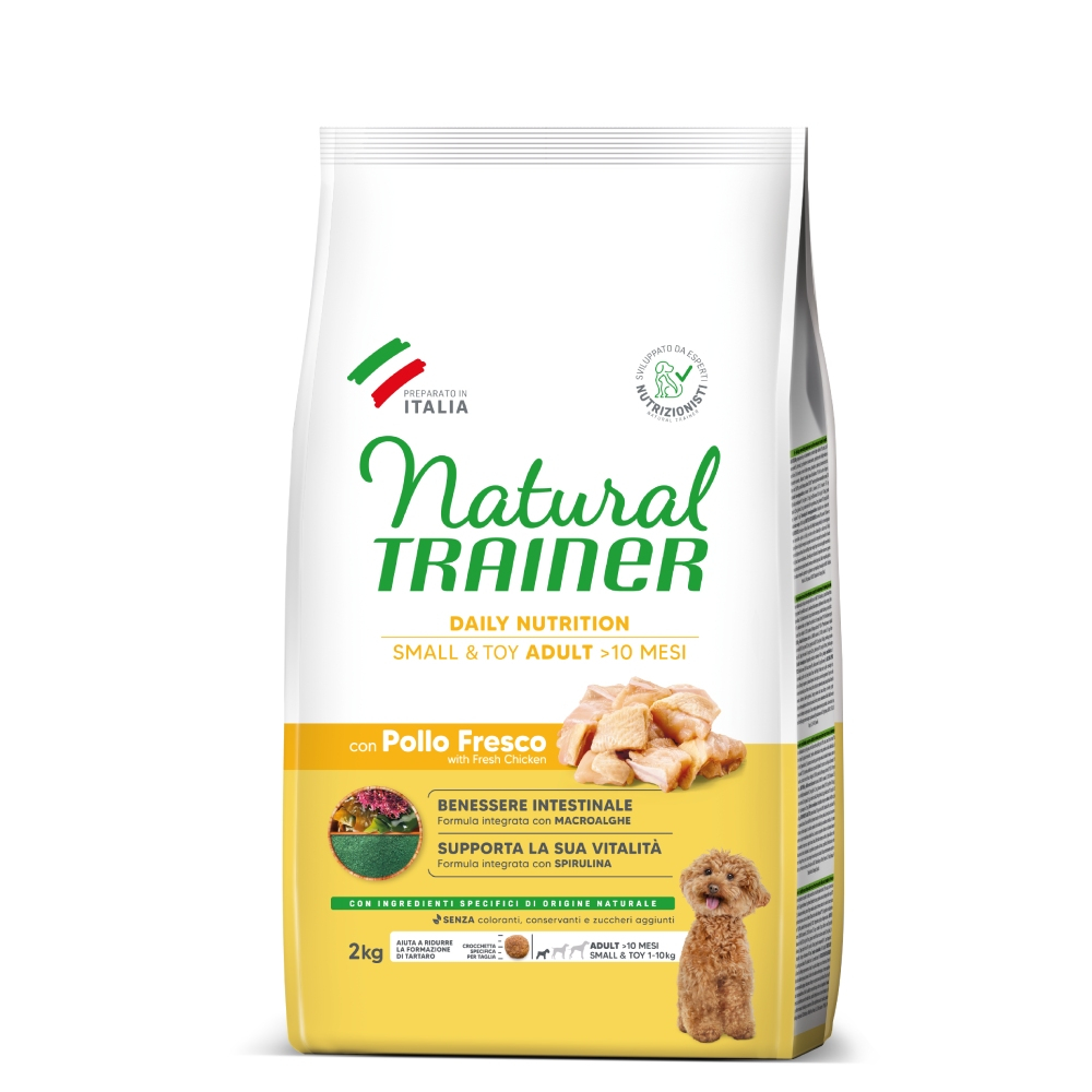 Natural Trainer Adult Small & Toy mit Huhn - Sparpaket: 2 x 2 kg Natural Trainer Adult Small & Toy mit Huhn - Sparpaket: 2 x 2 kg von Trainer Natural Dog